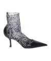 René Caovilla Crystal-embellished Sock Boots In Gray