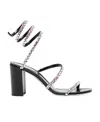 René Caovilla Crystal Embellished Strappy Sandals In Black
