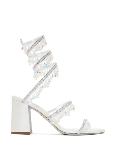 René Caovilla Crystal-embellished Strass Sandals In Multi