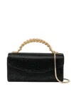 René Caovilla Crystal-embellished Tote Bag In Black