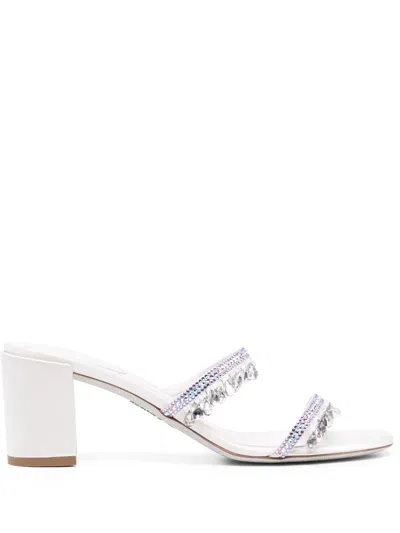 René Caovilla Crystal Embellishment Sandals In パープル