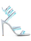 René Caovilla Crystal Embellishment Sandals In Blue