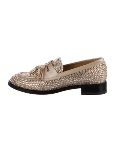 Pre-owned René Caovilla Crystal Loafers W/ Tags In Multi