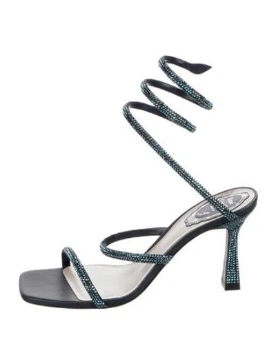 Pre-owned René Caovilla Crystal Patterned Gladiator Sandals In Multi