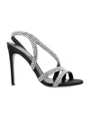 René Caovilla 105mm Lisa Sandals In Black Crystal