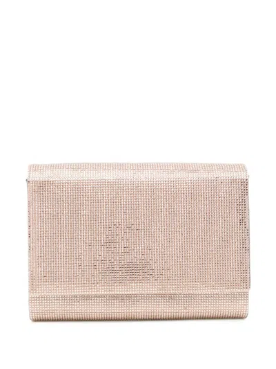 René Caovilla Crystal-embellished Chain-strap Clutch Bag In Pink