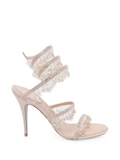 René Caovilla Crystal-embellished Jahanara Sandals In Blue