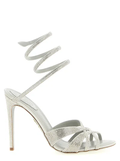 René Caovilla Rene Caovilla Dania Heel Sandal In Silver