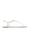 René Caovilla Diana Burano Flat Sandals In White