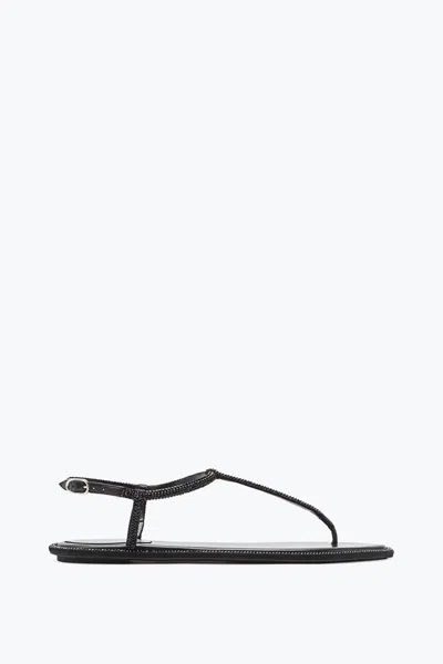 René Caovilla Diana Crystal Black Sandal 10