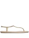 René Caovilla Diana Crystal-embellished Sandals In Neutral