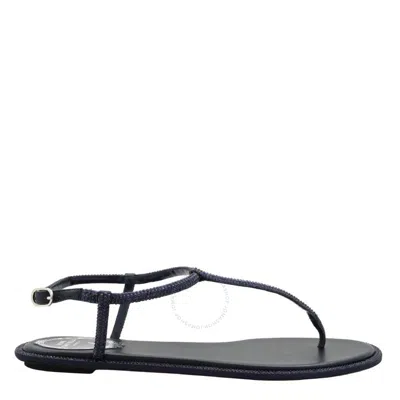 RENÉ CAOVILLA RENE CAOVILLA DIANA CRYSTAL FLAT SANDALS