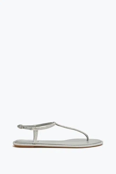 René Caovilla Diana Crystal Gray Sandal 10