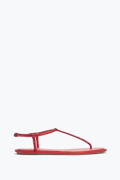 René Caovilla Diana Crystal Red Sandal 10
