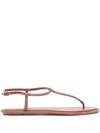 René Caovilla Diana Embellished T-strap Sandals In Pink