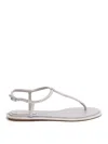 René Caovilla Diana Flat Sandals In Black