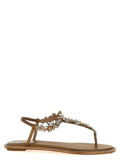 René Caovilla Beige Diana Sandals