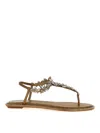 René Caovilla Beige Diana Sandals In Beige