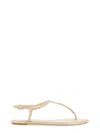 René Caovilla Diana Crystal-embellished Flat Sandals In Gold