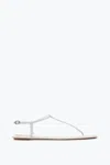 René Caovilla Diana White Sandal With Crystals 10 In Silver