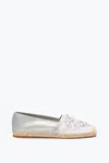 René Caovilla Eden Ivory Ayers Leather Espadrilles With Crystals 10