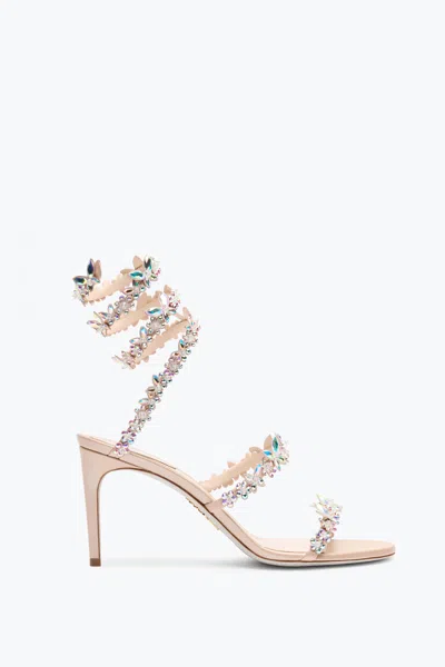 René Caovilla Eden Nude Sandal 80 In Brown