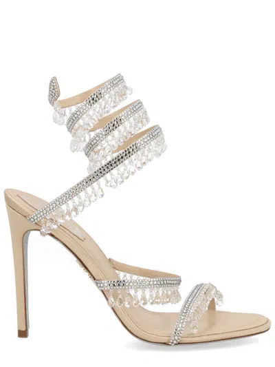 René Caovilla Rene` Caovilla Elegant Mini Sandals With 10.5 Cm Heel In Silver