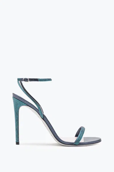 René Caovilla Ellabrita Crystal Blue Sandal 105
