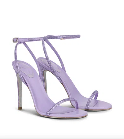 René Caovilla Ellabrita Crystal Sandal In Lilac In Blue