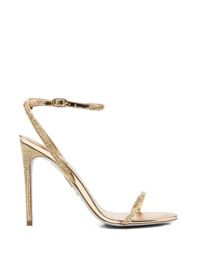 René Caovilla Ellabrita Embellished-strap Heeled Sandals In Gold