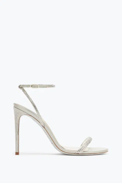 René Caovilla Ellabrita Pearl Grey Sandal 105 In Gray