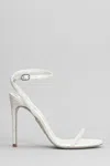René Caovilla Crystal Ankle-strap Stiletto Sandals In White