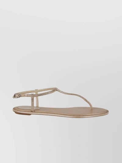 René Caovilla High Heel Shoes Rene Caovilla Woman Color Gold In Beige