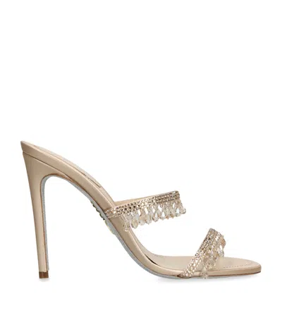 René Caovilla Embellished Chandelier Heeled Mules 105