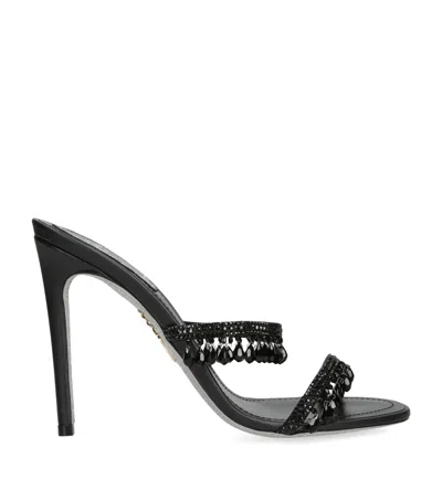 René Caovilla Embellished Chandelier Sandals 105 In Black