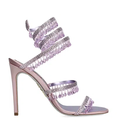 René Caovilla Chandelier 105mm Crystal-embellished Sandals In White