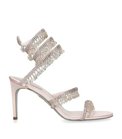 René Caovilla Embellished Chandelier Sandals 80 In Pink