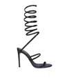 René Caovilla Cleo Embellished Leather Sandals In Black
