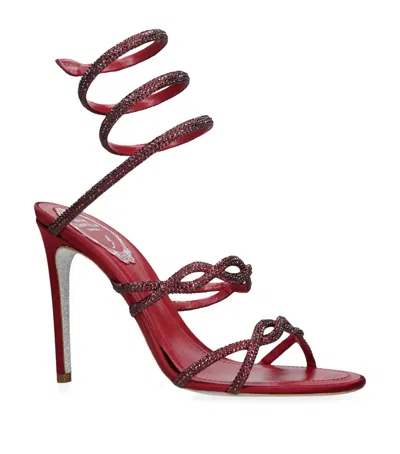 René Caovilla Embellished Cleo Sandals 105 In Red