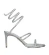 René Caovilla Cleo 80 Crystal-embellished Sandals In Gray