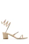 René Caovilla Rene Caovilla Embellished Fabric Cleo Sandals In Gold
