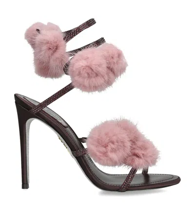 René Caovilla Embellished Flower Heeled Sandals 105 In Multi