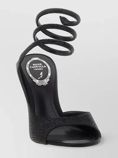René Caovilla Embellished Open Toe Sandals