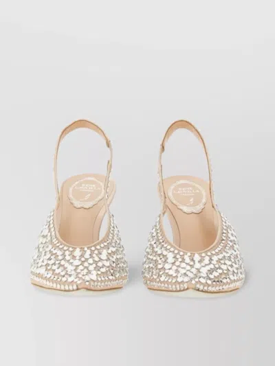 René Caovilla Embellished Pointed Toe Stiletto Heel Pumps