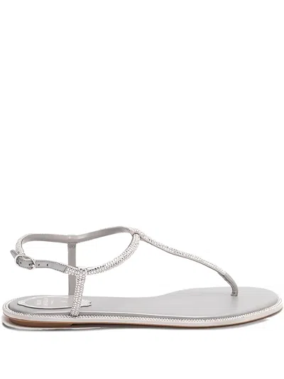 RENÉ CAOVILLA EMBELLISHED SANDALS