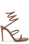 René Caovilla Womens Cleo Ii 105 Crystal-embellished Leather Heeled Sandals Brow In White