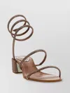 René Caovilla Block Heel Strappy Sandals With Embellished Straps