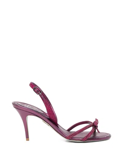 René Caovilla Embellished Strappy Sandals In Pink