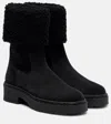 René Caovilla Embellished Suede Chelsea Boots In Black