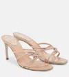 René Caovilla Embellished Suede Mules In Nude